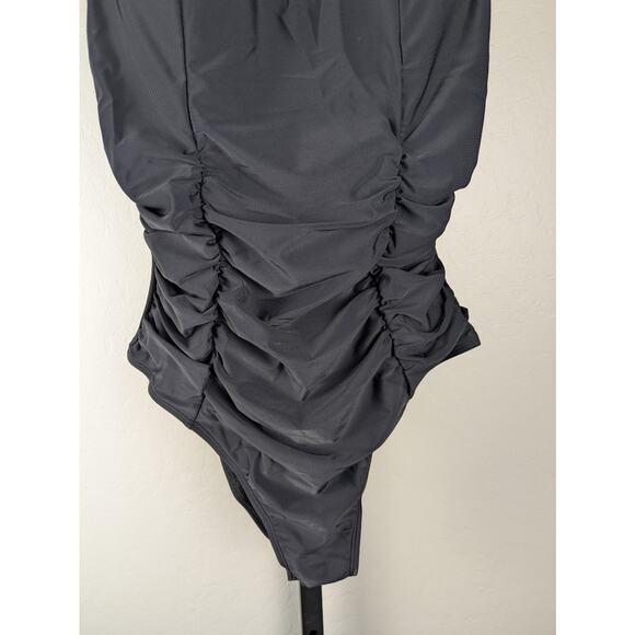 Cupshe black Alluring One-Piece Swimsuit with Lace-Up Back Detail - Picture 6 of 9